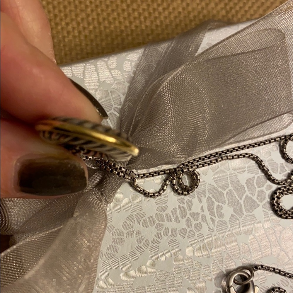 David Yurman 18 K Sterling Cable Necklace - Picture 11 of 16